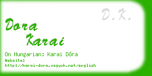dora karai business card